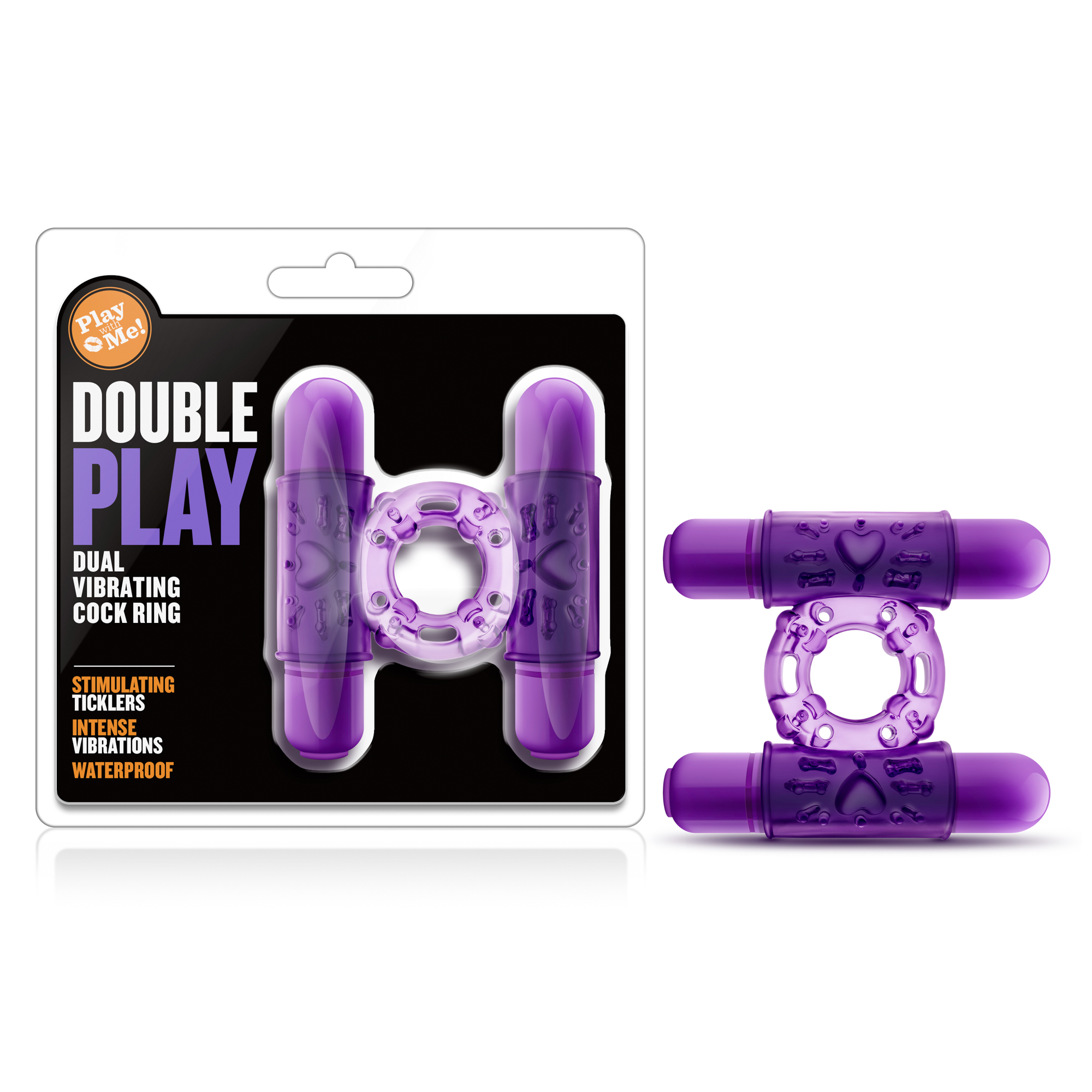 play with me double play dual vibrating cock ring purple play with me double play dual vibrating cock ring purple