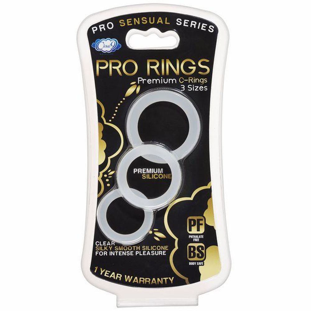 cloud 9 pro sensual silicone cock ring 3 pack