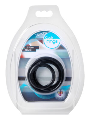 trinity silicone cock rings black trinity silicone cock rings black