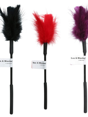 sex and mischief feather ticklers 18 piece display assorted colors