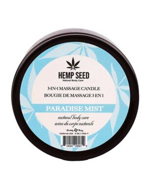 hemp seed 3 in 1 massage candle paradise mist 6 oz
