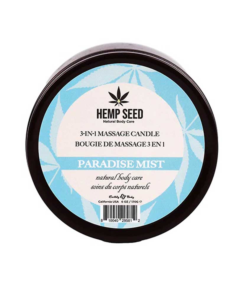 hemp seed 3 in 1 massage candle paradise mist 6 oz