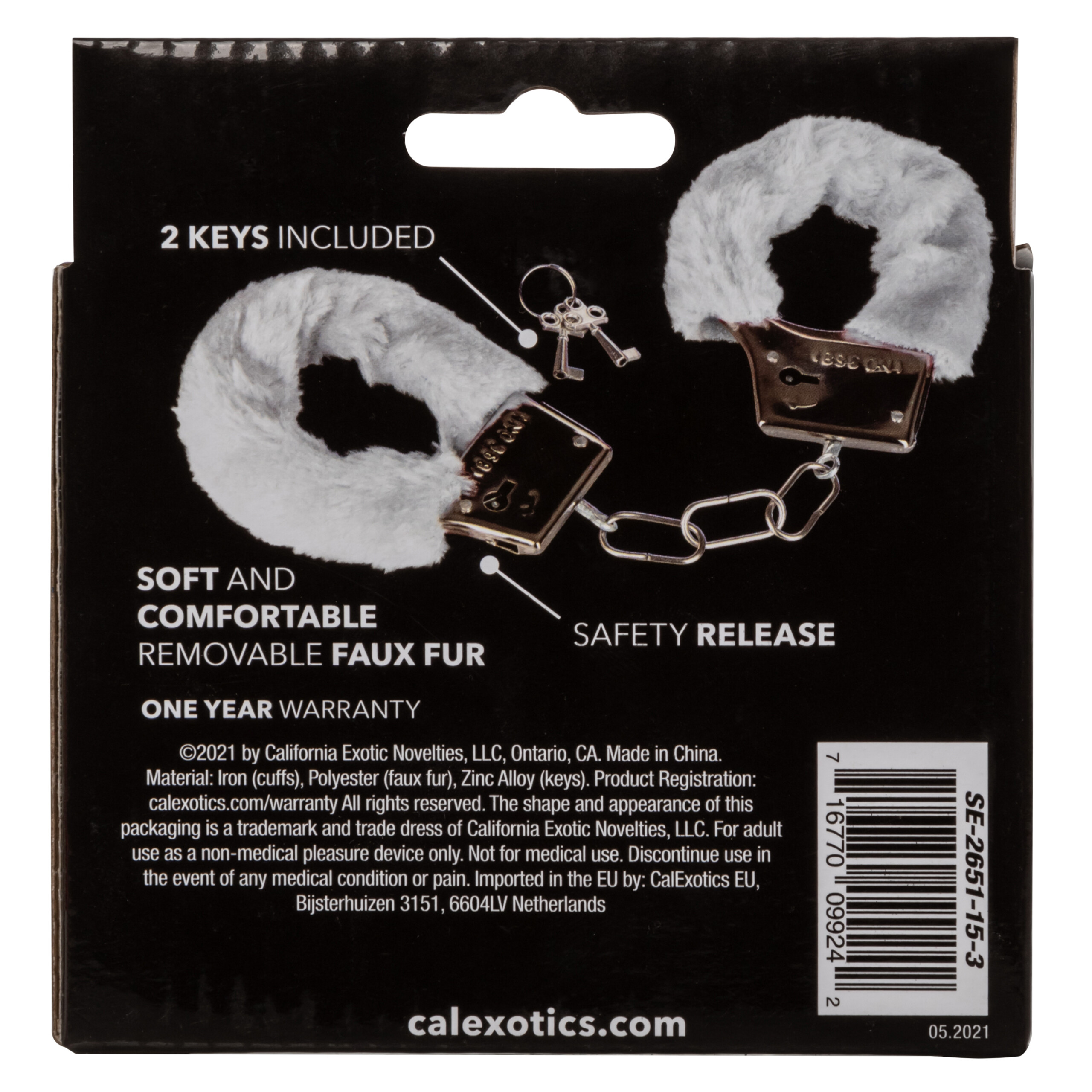 playful furry cuffs white