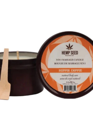 hemp seed 3 in 1 massage candle hippie dippie 6oz