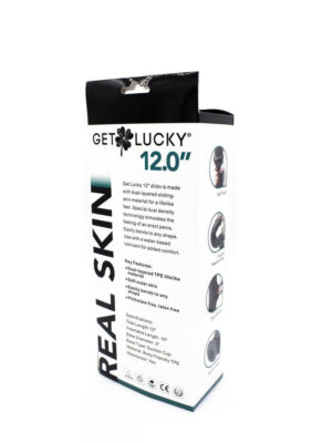 real skin 12 dual layer dildo dark brown