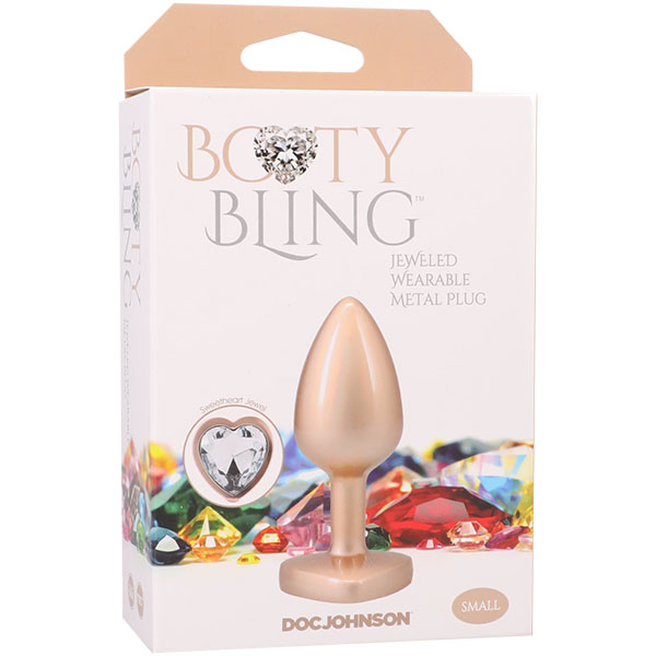 booty bling metal heart plug small gold booty bling metal heart plug small gold