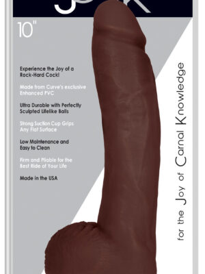 jock 10 inch dong with balls chocolate