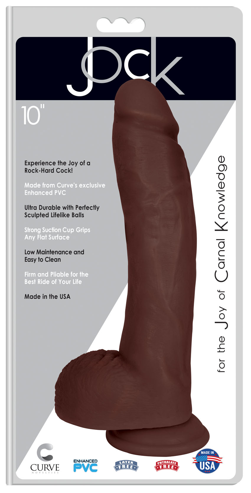jock 10 inch dong with balls chocolate