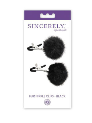 sincerely fur nipple clips black sincerely fur nipple clips black