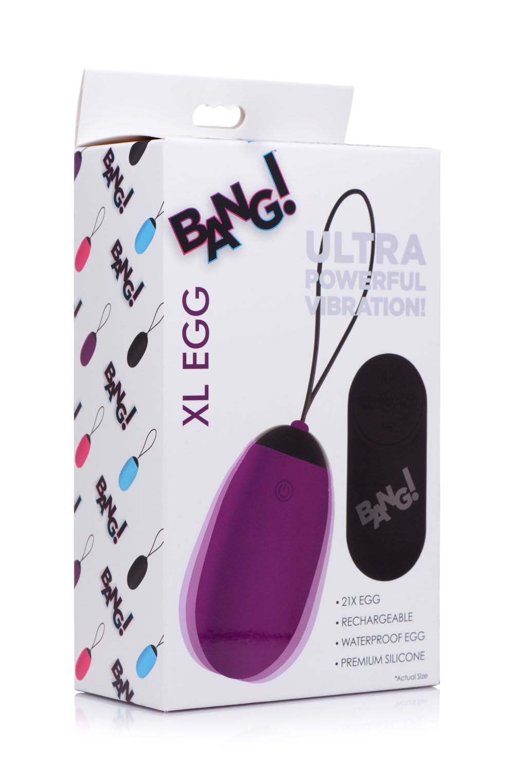 bang xl silicone vibrating egg purple bang xl silicone vibrating egg purple