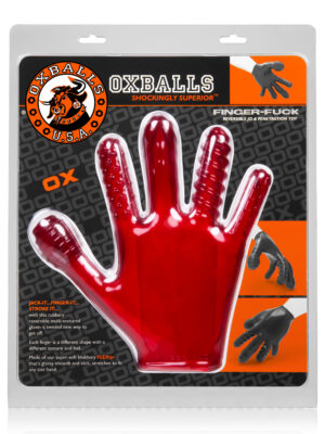 finger fuck reversible jo & penetration toy red