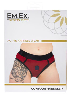 em. ex. active harness wear contour navy/scarelt medium