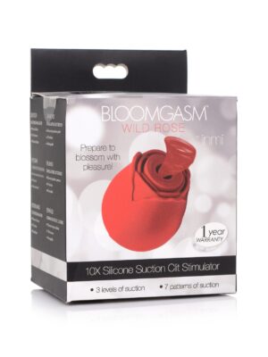 inmi bloomgasm wild rose silicone suction stimulator red