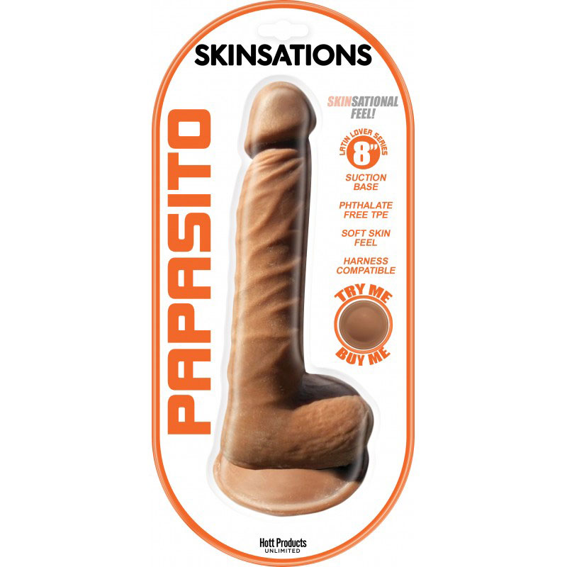 skinsations latin lover series 8 inches papasito