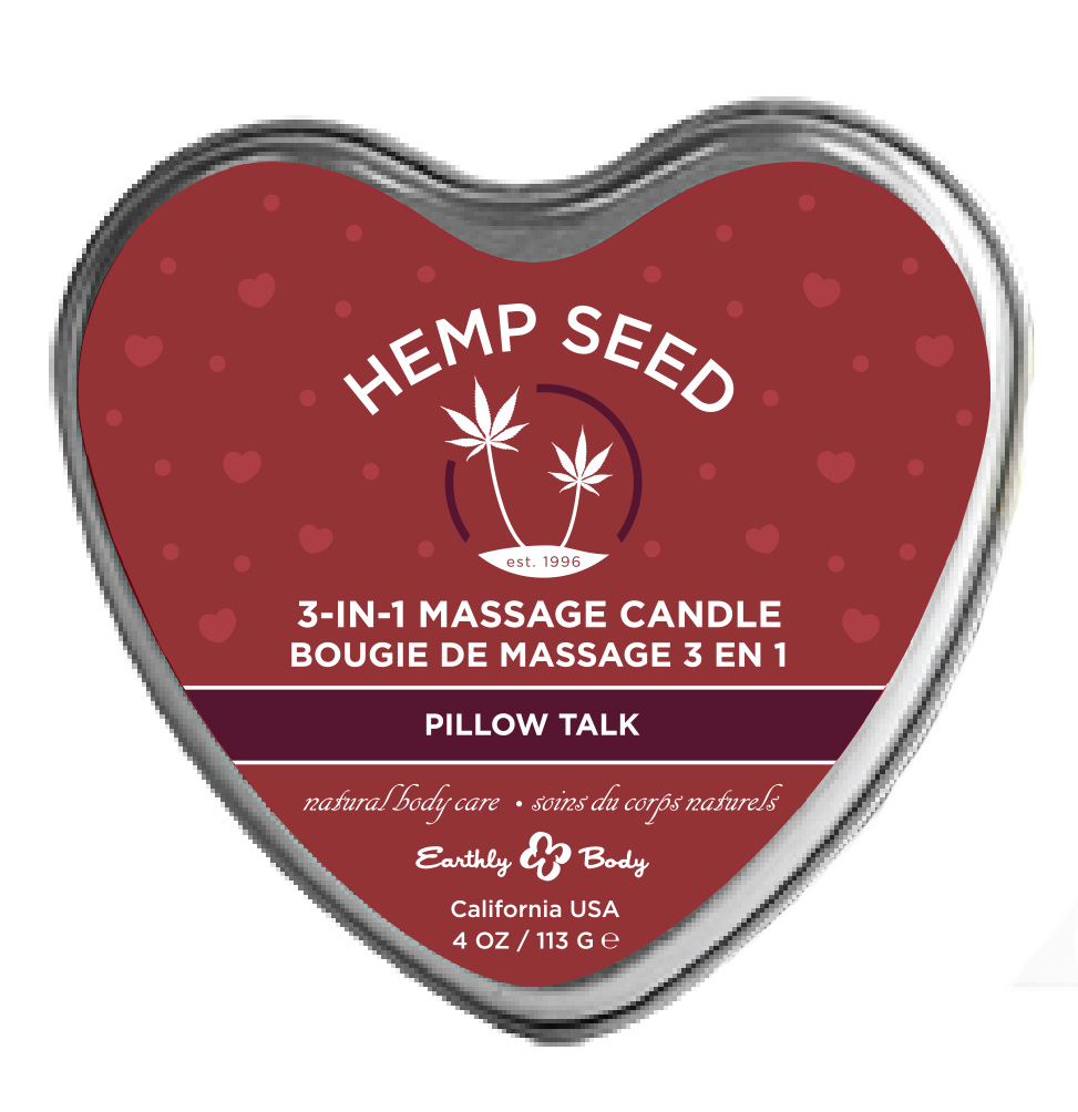 hemp seed 3 in 1 massage candle pillow talk 4 oz