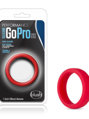 performance silicone go pro cock ring red performance silicone go pro cock ring red