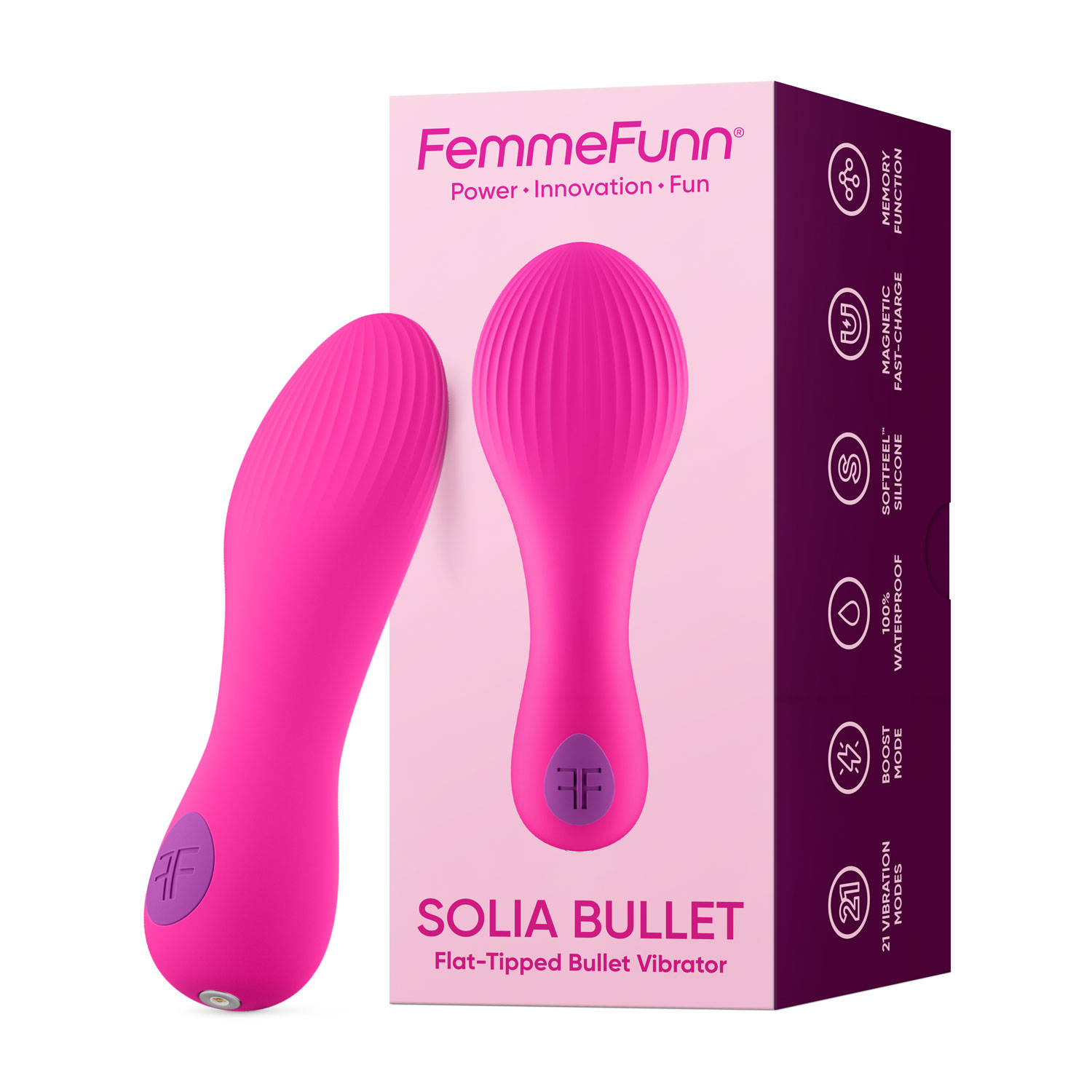 solia bullet flat tipped vibrator pink