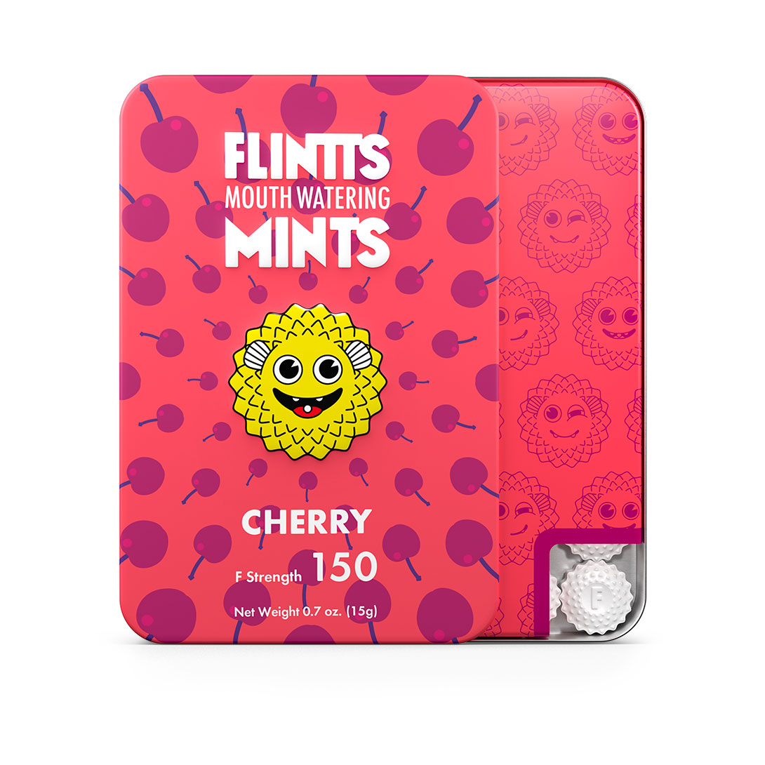 flintts mouth watering mints cherry f strength 150