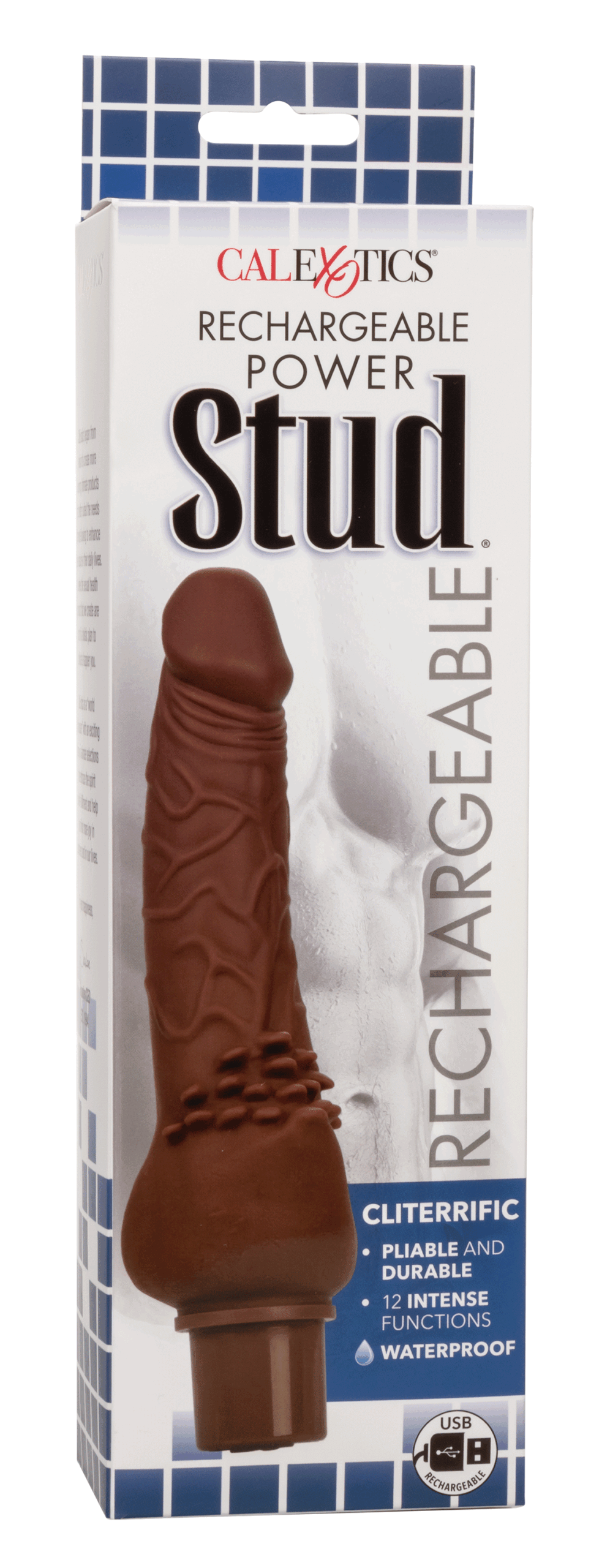 rechargeable power stud cliterrific brown