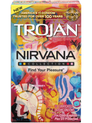 trojan nirvana 10 pack assorted lubricated latex condoms