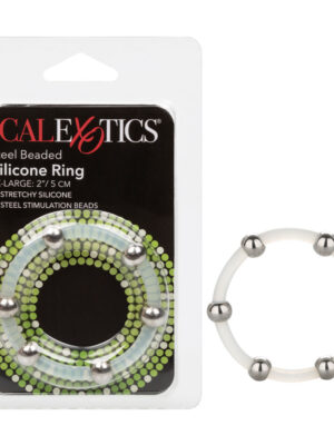 steel beaded silicone ring x large