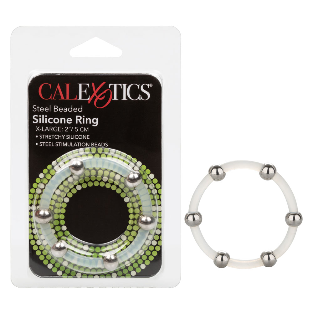 steel beaded silicone ring x large