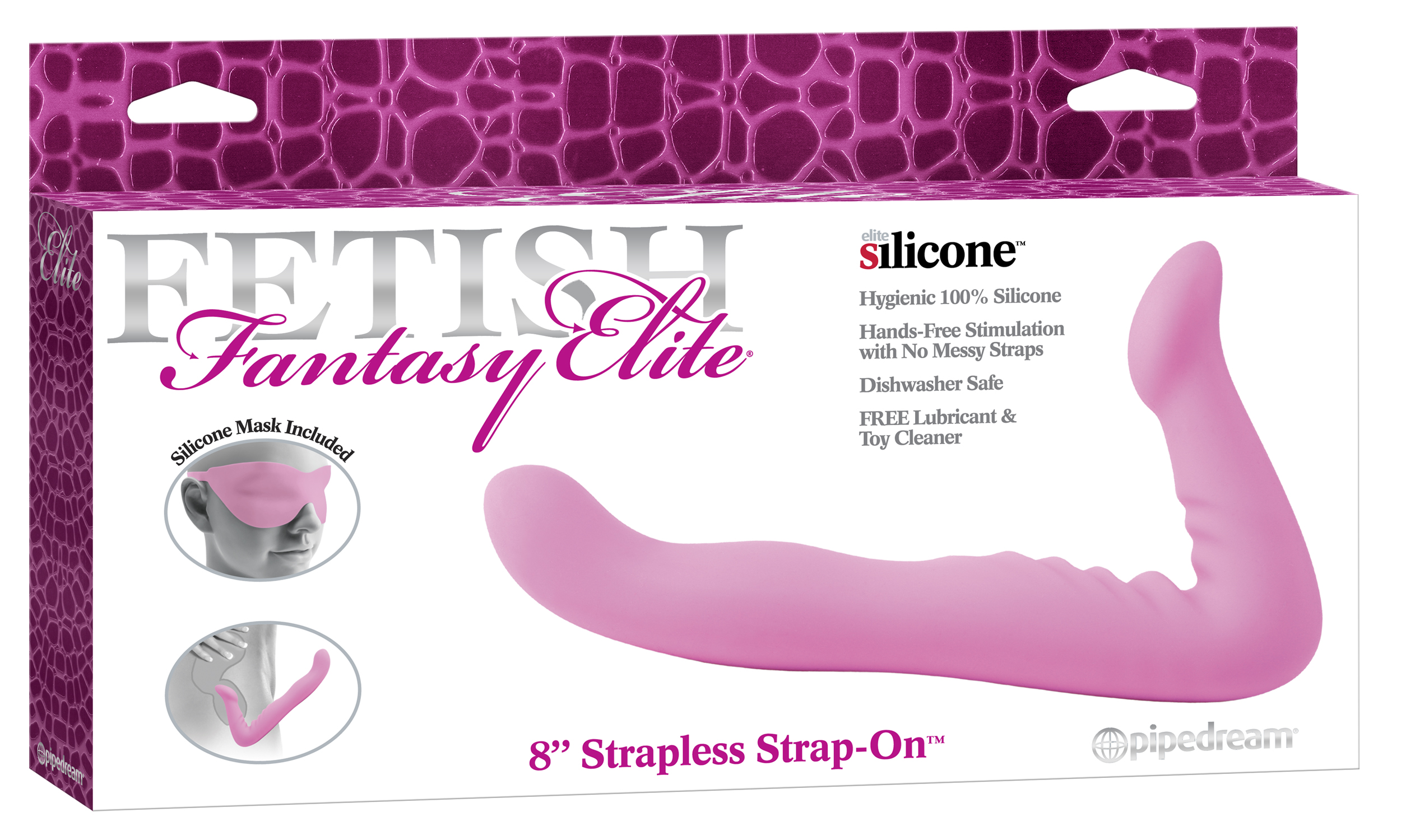 fetish fantasy elite 8 inch strapless strap on pink