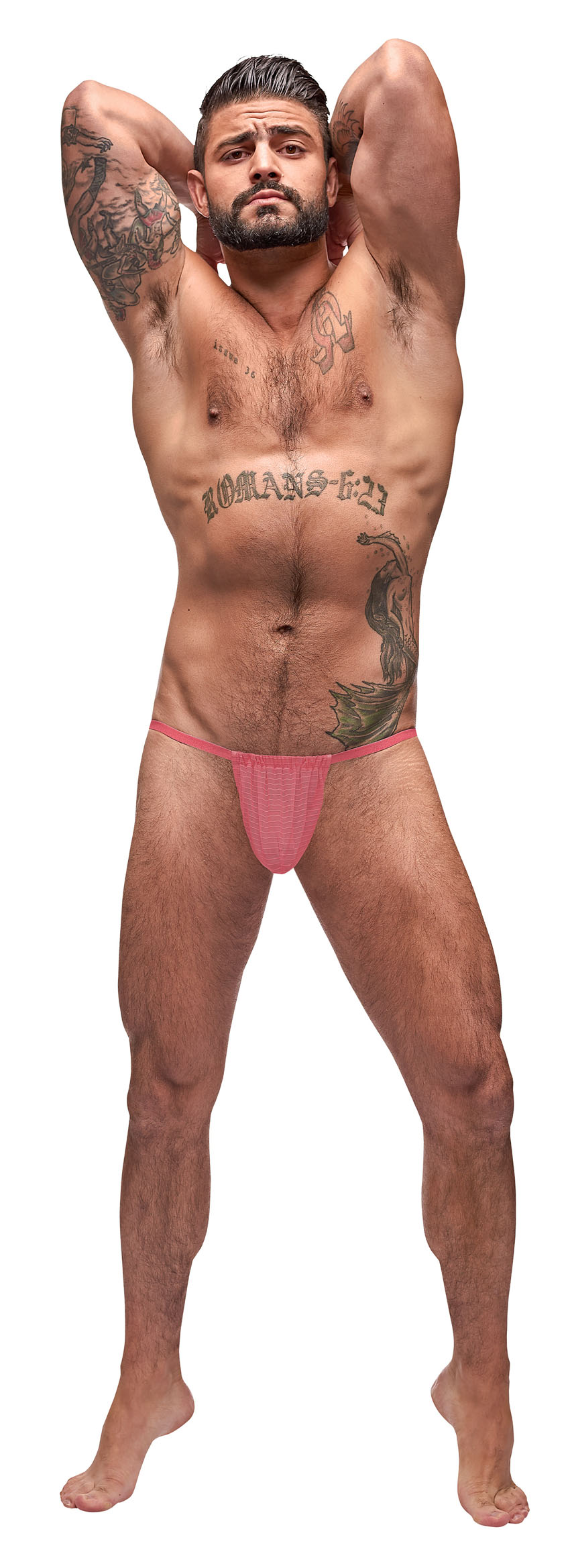 mesh rib bong posing strap pink one size