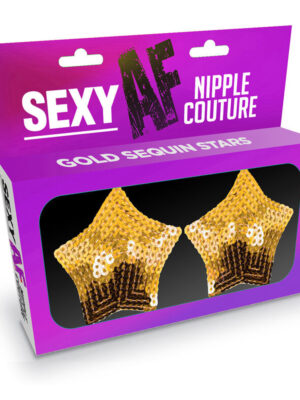 sexy af nipple couture gold sequin stars