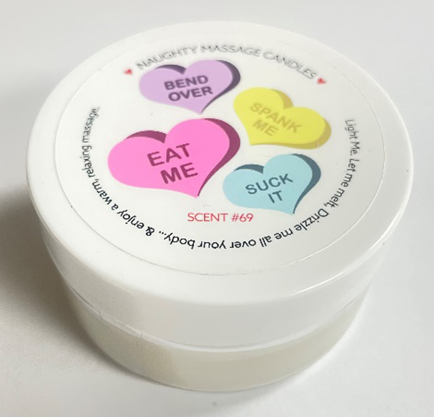 vday candy heart massage candle madagascar vanilla 1.7 oz