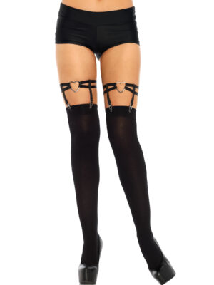 heart thigh high suspender garter one size
