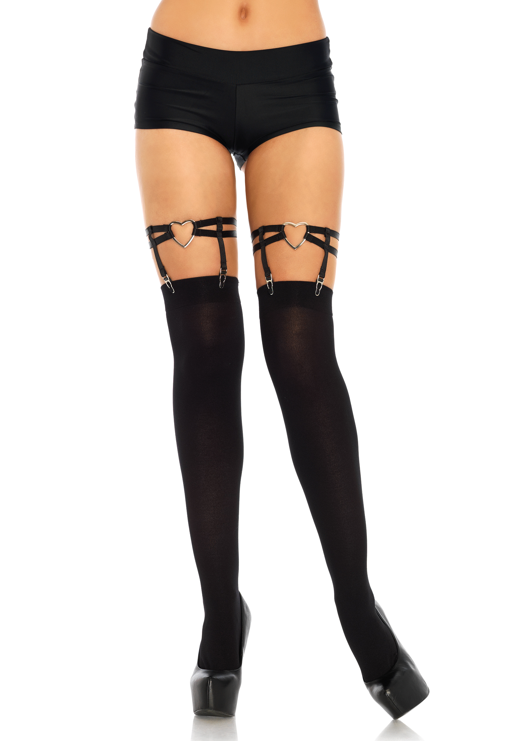 heart thigh high suspender garter one size