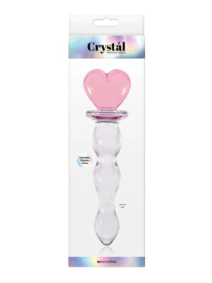 crystal heart of glass pink