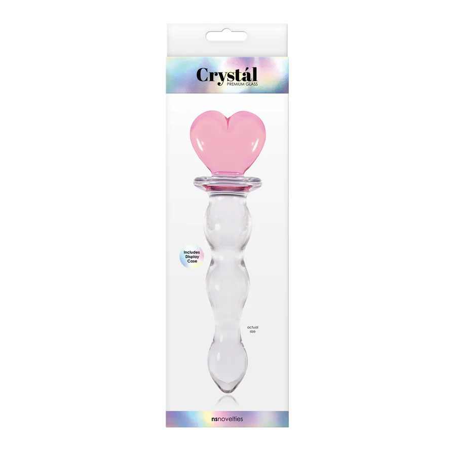 crystal heart of glass pink