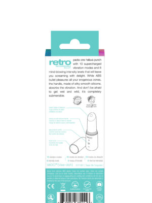 retro rechargeable bullet turquoise