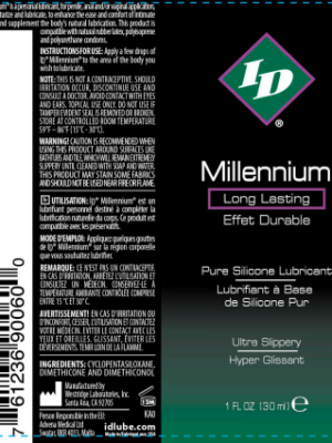 id millennium silicone lubricant 1 oz