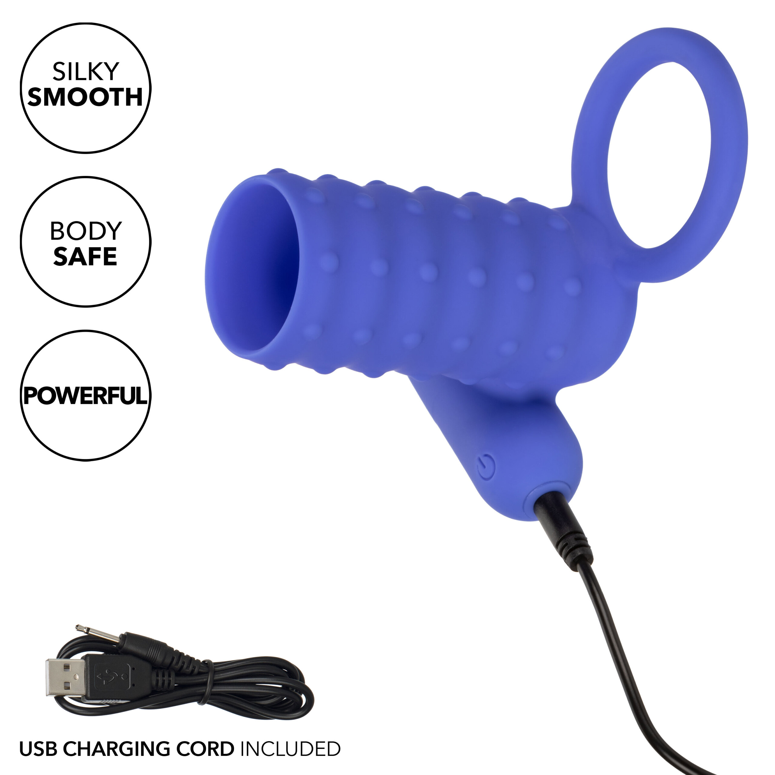 silicone rechargeable endless desires enhancer blue