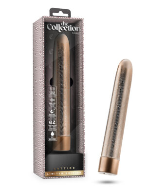 the collection lattice 7 inch rechargeable vibe rose gold
