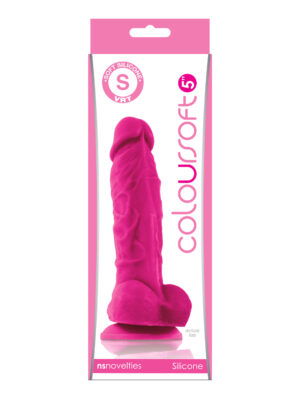 coloursoft 5 inch soft dildo pink