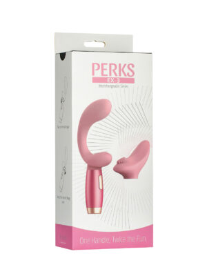 perks ex 3 dual vibrator and clitoral stimulator pink