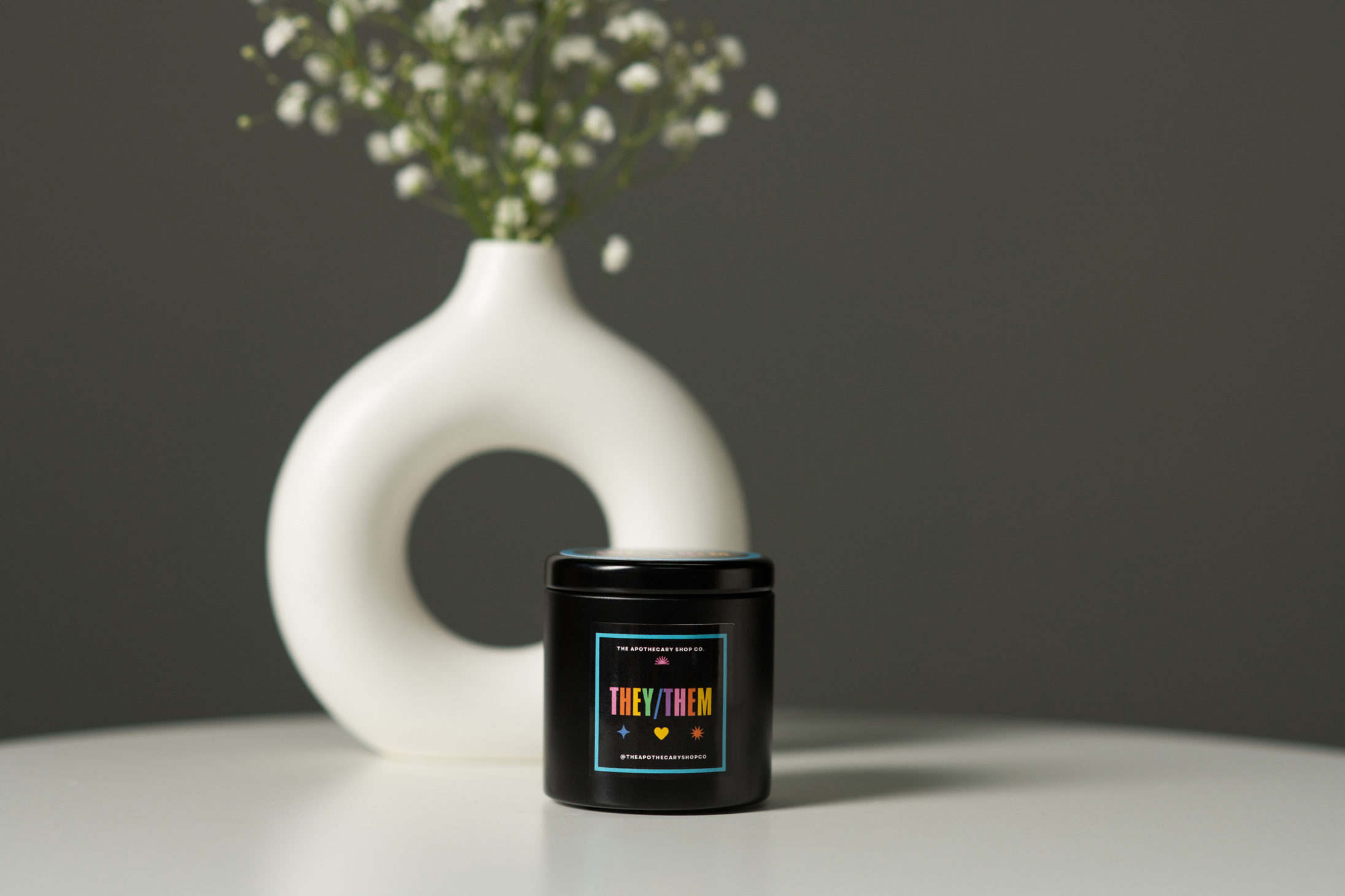 gender fluid candle they/them 4 oz vanilla bean