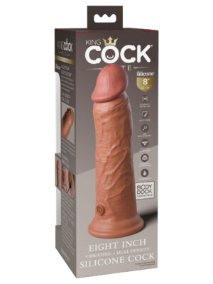 8 inch dual density vibe silicone cock tan cock tan