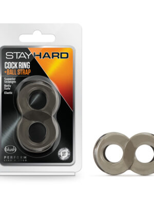 stay hard cock ring and ball strap black