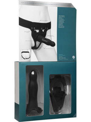 body extensions hollow slim dong strap on 2 piece set black body extensions hollow slim dong strap on 2 piece set black