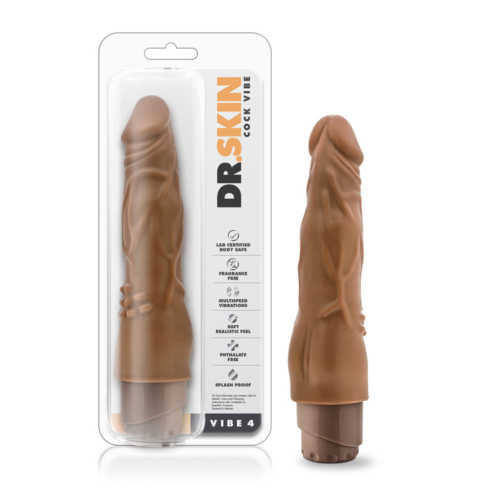 dr. skin cock vibe 4 8 inch vibrating cock mocha dr. skin cock vibe 4 8 inch vibrating cock mocha