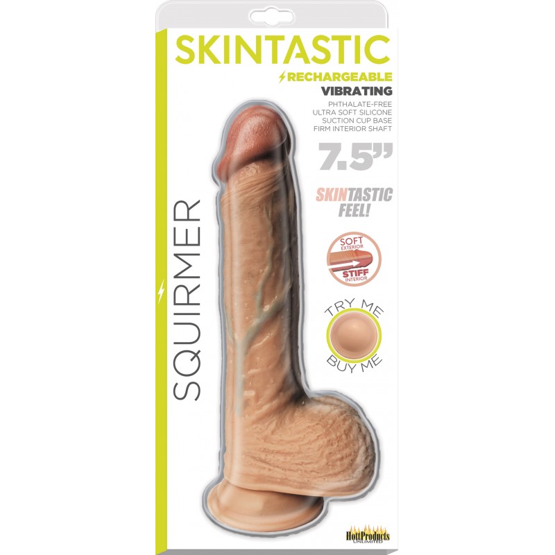 squirmer skintastic series rechargeable 7.5 inch