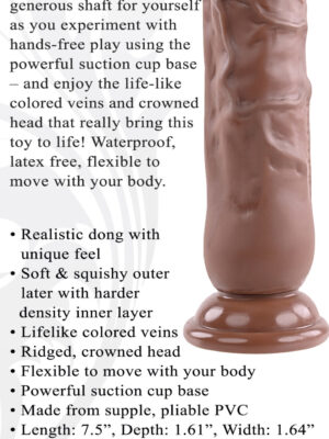 realistic dong 7 inches dark realistic dong 7 inches dark