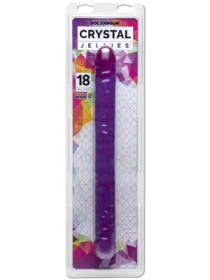 crystal jellies 18 inch double dong purple