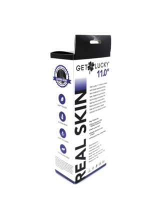 real skin 11 dual layer dildo dark brown