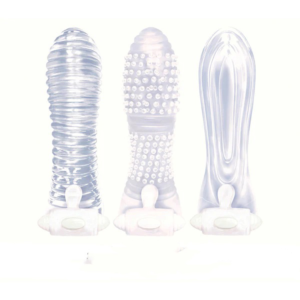 icon brands vibrating sextenders 3 pack clear